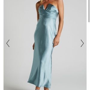 Showpo dress ice blue worn once